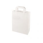 Papieren draagtas wit 22x10x28cm .