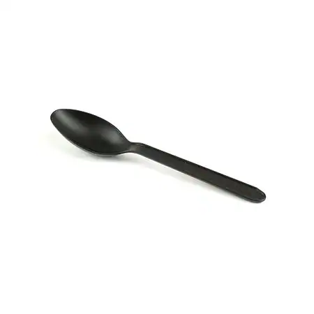 CPLA koffielepel 12,8cm zwart herbruikbaar