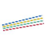 Papieren rietjes gestreept 200x6mmØ
