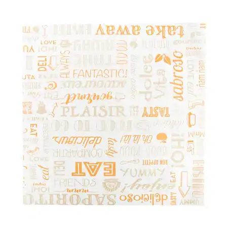 Vetvrij wikkelpapier parole oranje 31x31cm 229.18